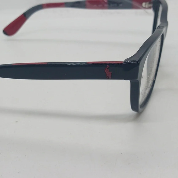 NWT RX-ABLE POLO RALPH LAUREN EYEGLASS FRAMES 2240 BLACK & RED - Picture 5 of 6